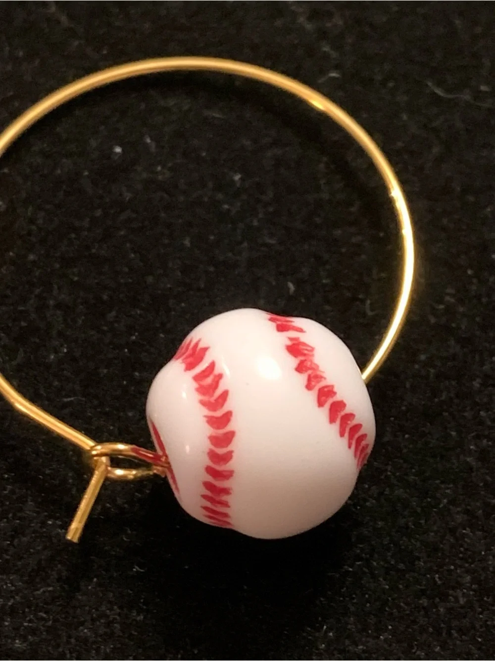 12 Sports Charm Wine Rings - Basketball, Football, Baseball